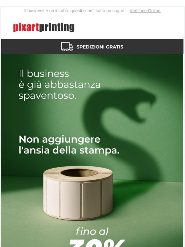 Scaccia la paura con etichette e adesivi fino al -30%!