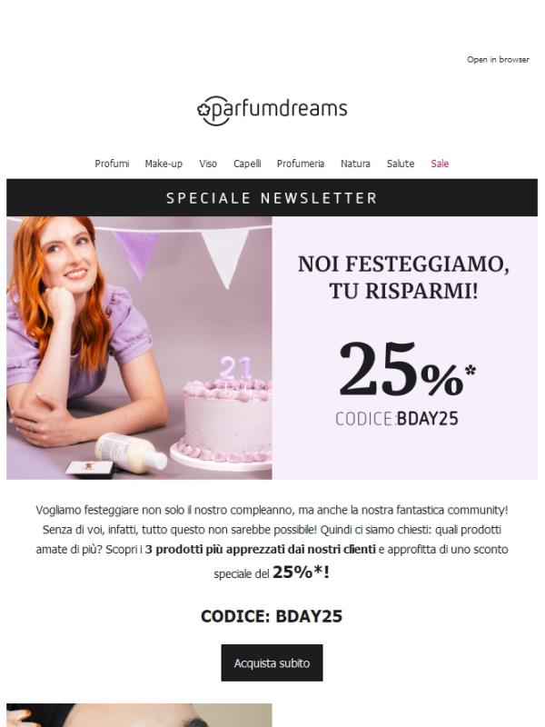 Sconto aumentato al 25%! 🤩