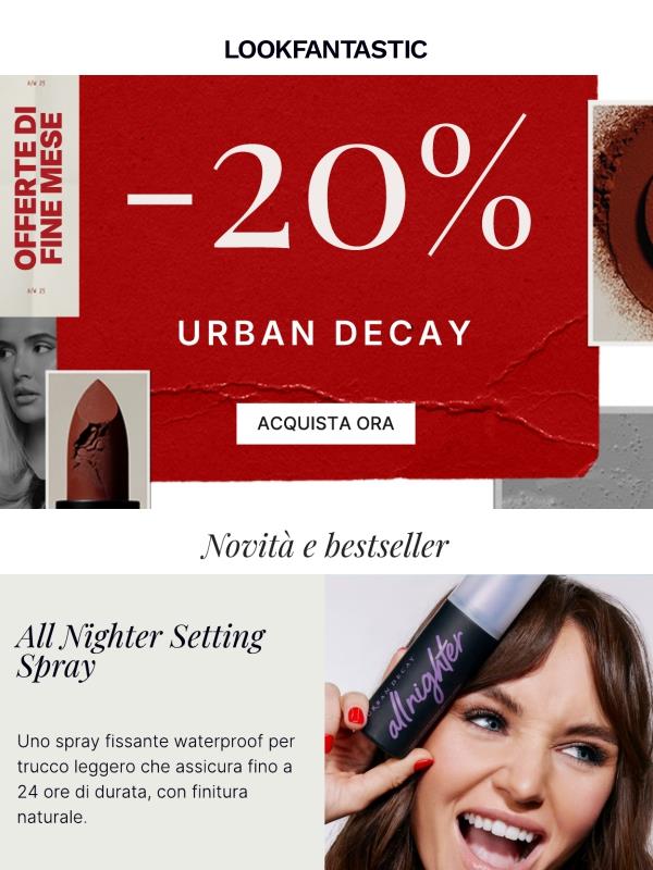 20% di sconto | Urban Decay