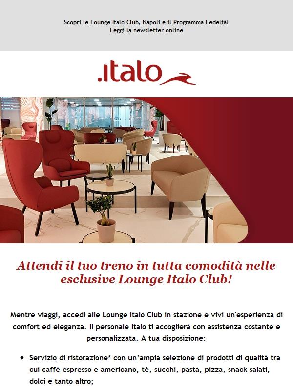 Scopri l'eleganza e il comfort delle Lounge Italo Club!