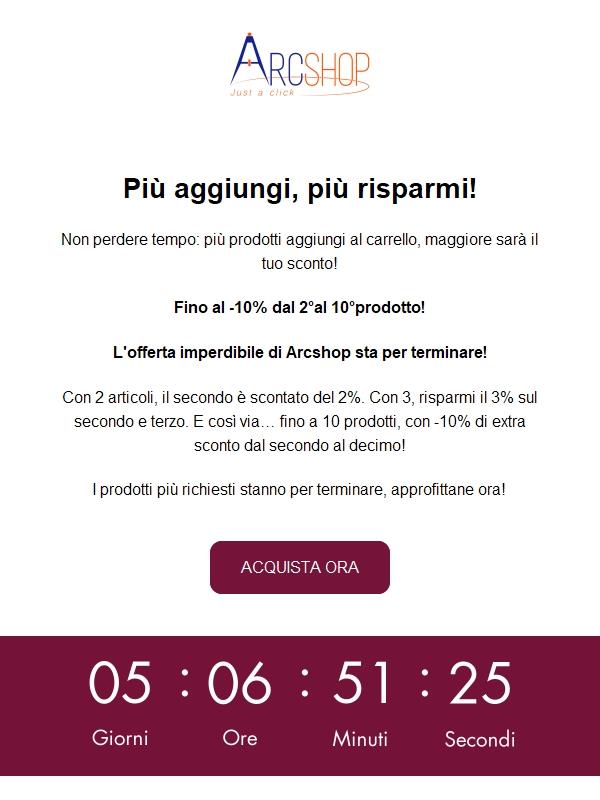 ULTIMA CHIAMATA! Più aggiungi, più risparmi! Fino al 10% di extra sconto!