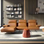 Divano 5 posti in pelle