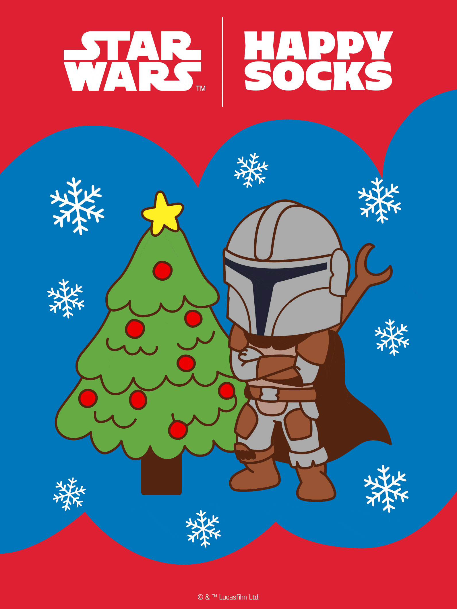 FW25 Happy Socks x Star Wars Mandalorian & Grogu