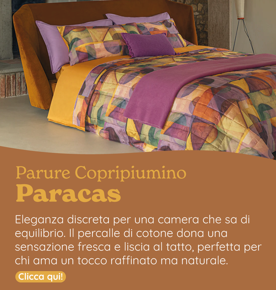 Parure Copripiumino in Percalle di Cotone Fantasia Astratta - Paracas