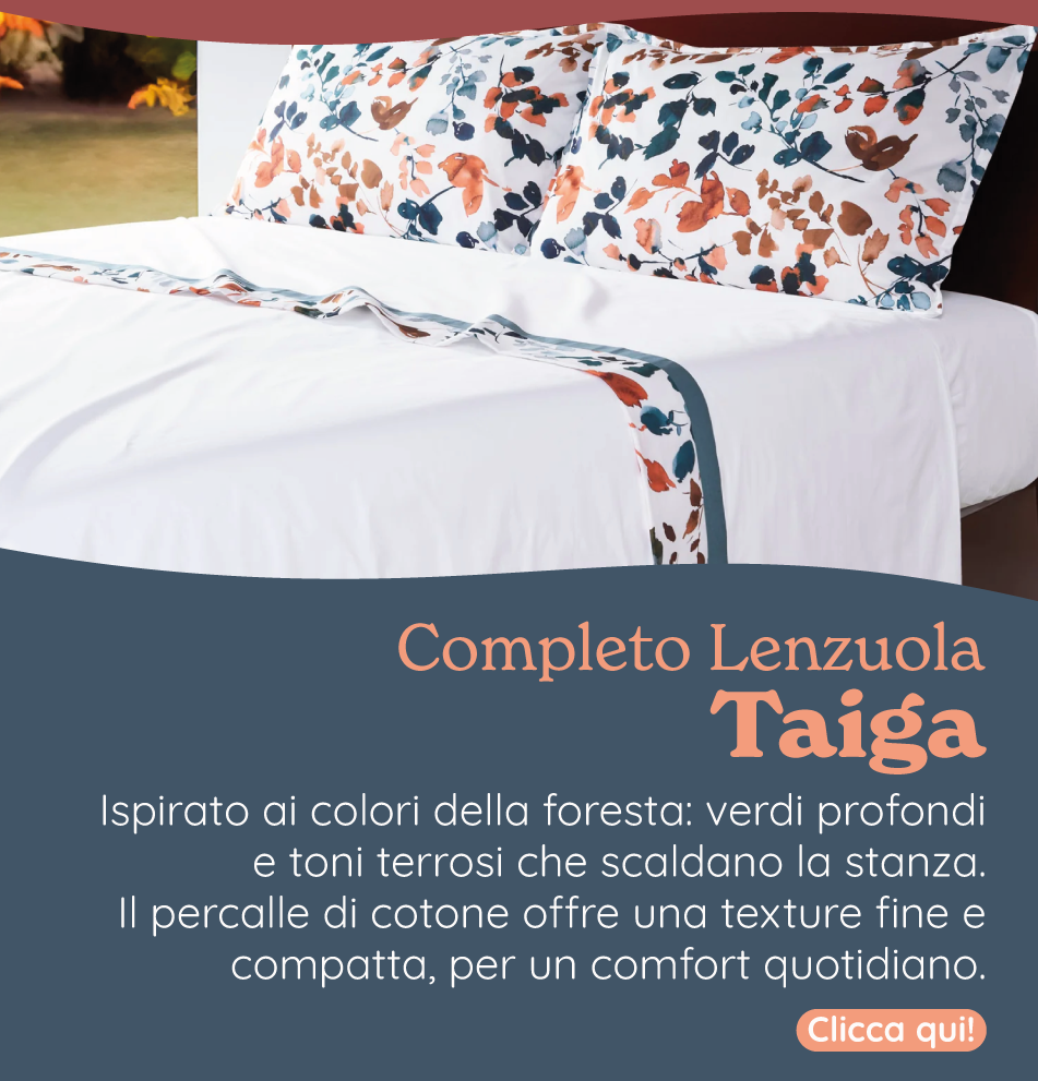 Completo Lenzuola in Percalle di Cotone - Taiga