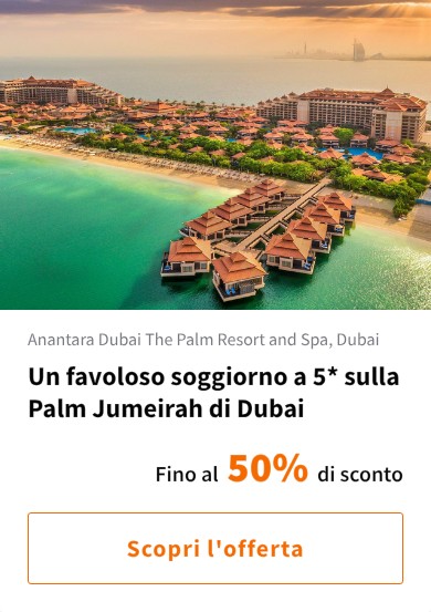 Un favoloso soggiorno a 5* sulla Palm Jumeirah di Dubai