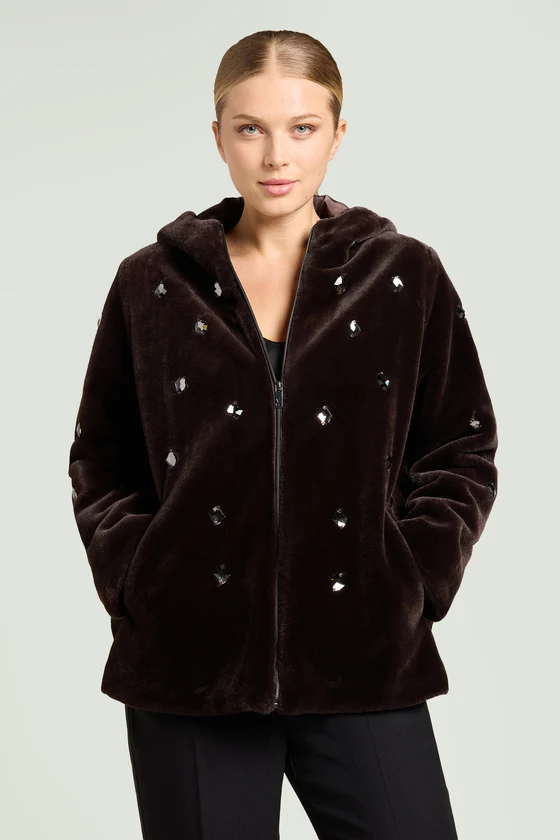 GIACCONE SOFT-TOUCH RICAMATO A MANO