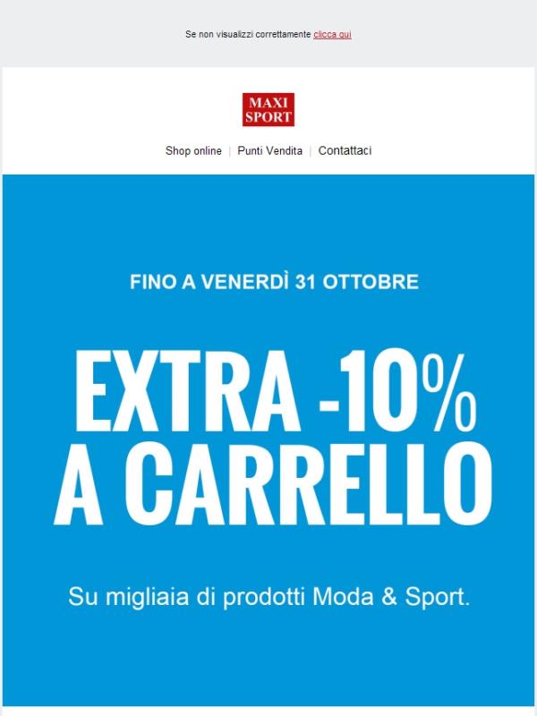 Freddo in arrivo: per te EXTRA -10% su Giacche, Piumini e attrezzatura Neve ❄️