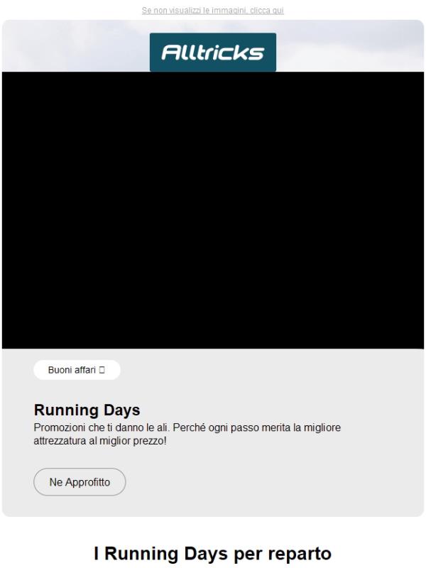 I Running Days continuano: le offerte ti aspettano !
