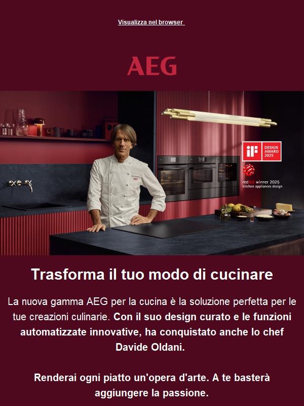 LA NUOVA GAMMA AEG PER LA CUCINA