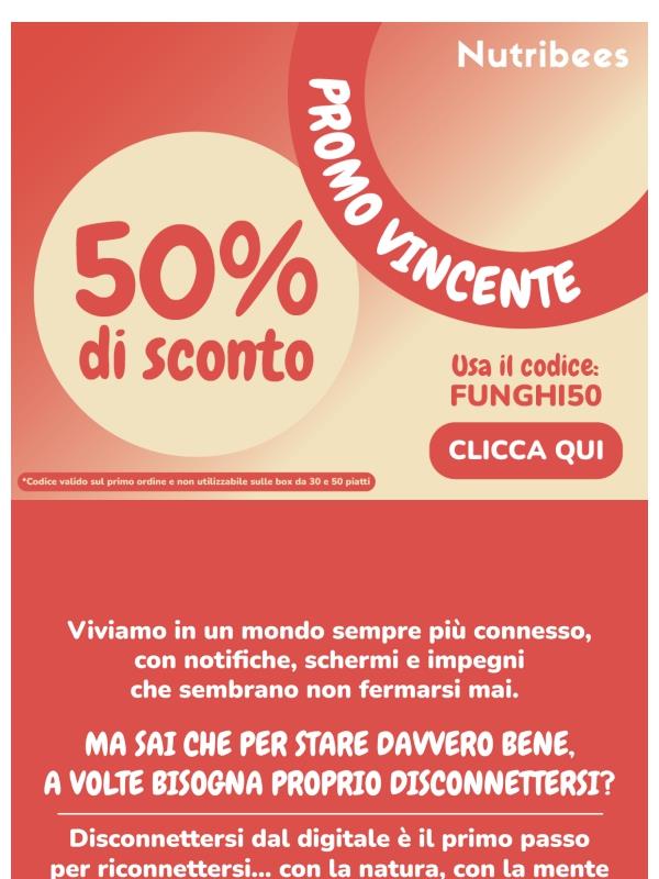 Rilassati e ordina con il 50% di sconto‼️