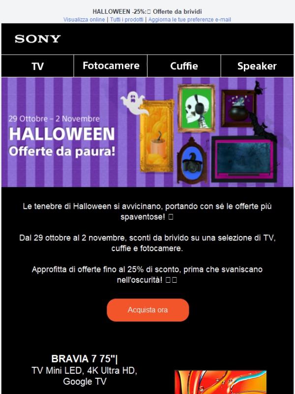 HALLOWEEN -25%:🎃 Offerte da brividi