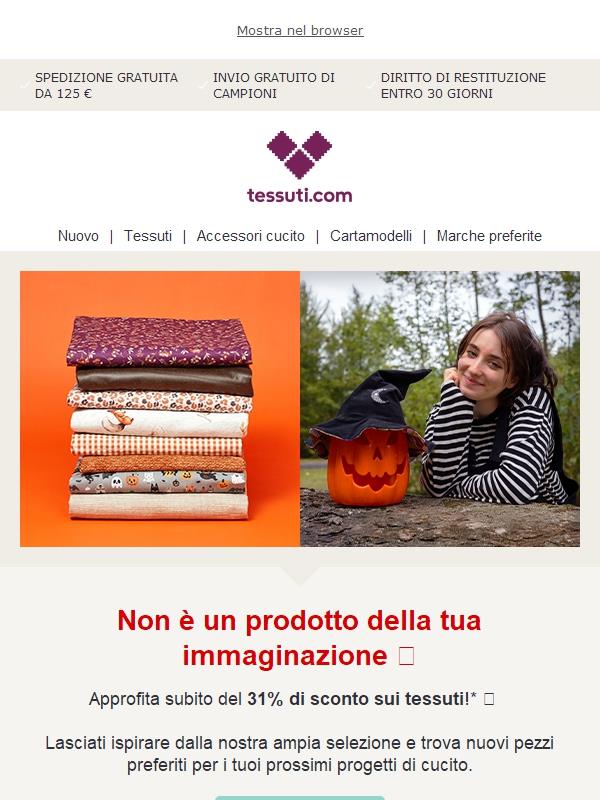 Boo! 👻 31% di sconto sui tessuti