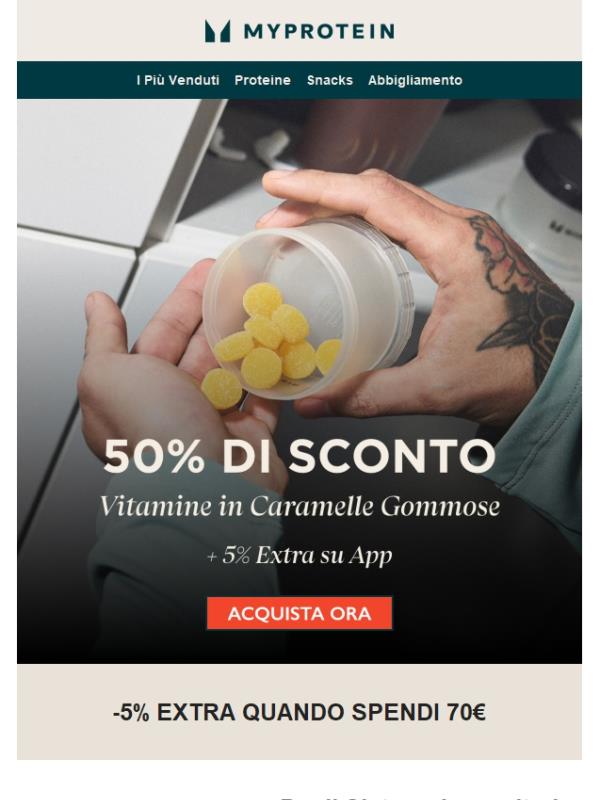 -50% sulle tue Vitamine Gummies 💚