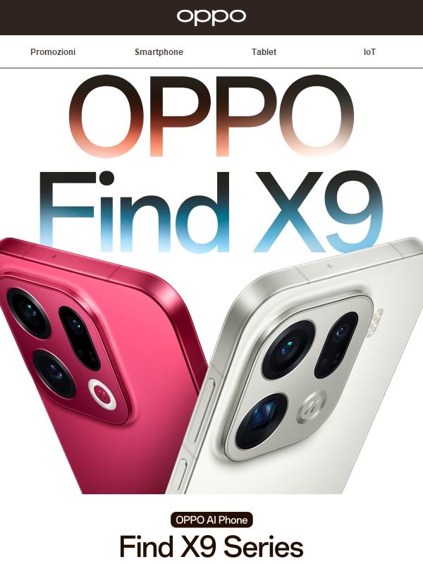 OPPO Find X9 Series è ora disponibile su OPPO Store!