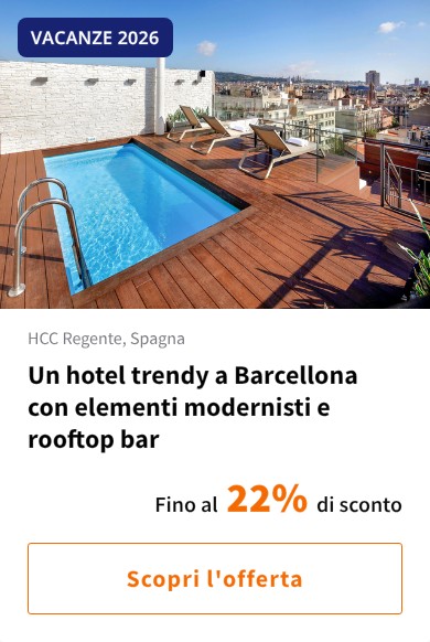 Un hotel trendy a Barcellona con elementi modernisti e rooftop bar