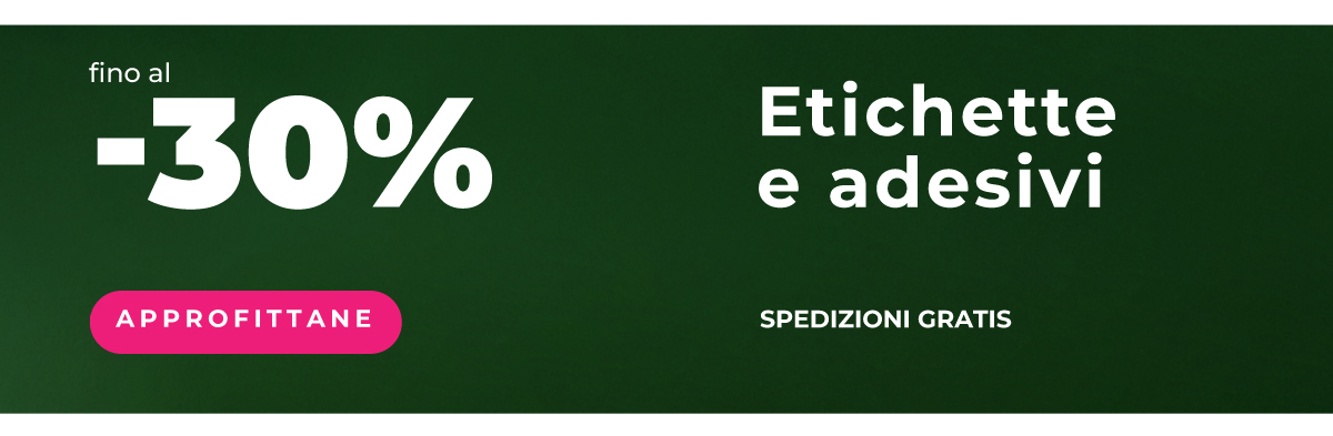 Fino al -30% su etichette e adesivi
