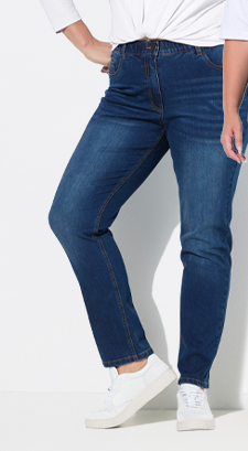 Jeans modello Mia con cintura comoda e denim elasticizzato