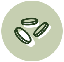 Simbolo con tre monete