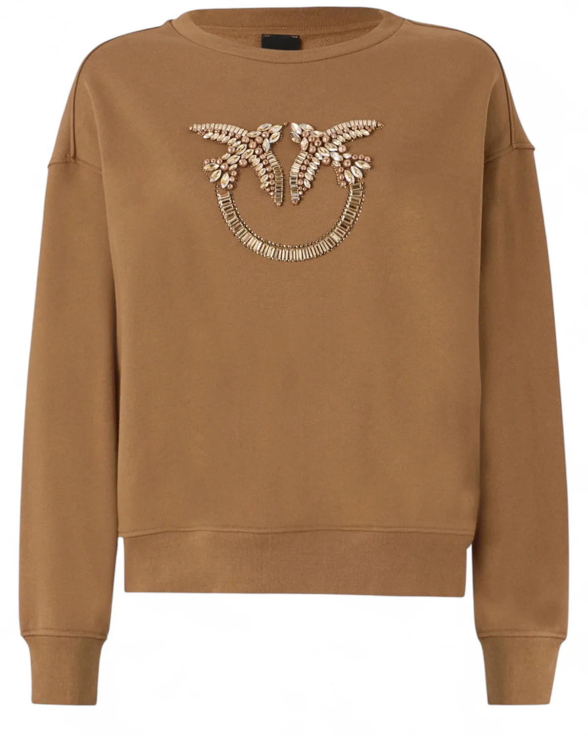 Image of Felpa Girocollo con Ricamo Gioiello Love Birds