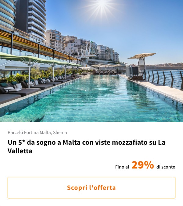 Un 5* da sogno a Malta con viste mozzafiato su La Valletta