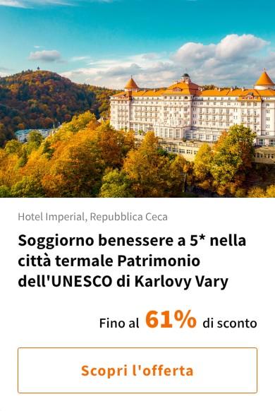 Soggiorno benessere a 5* nella città termale Patrimonio dell&#x27;UNESCO di Karlovy Vary