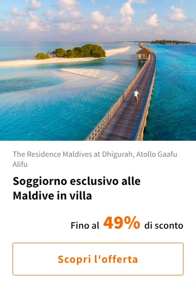 Soggiorno esclusivo alle Maldive in villa
