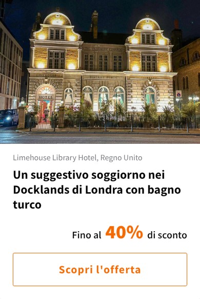 Un suggestivo soggiorno nei Docklands di Londra con bagno turco