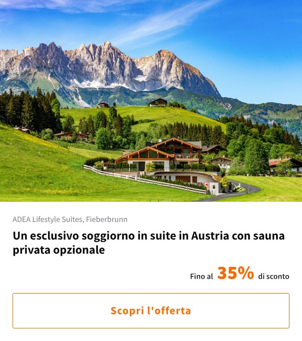 Un esclusivo soggiorno in suite in Austria con sauna privata opzionale