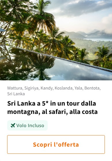 Sri Lanka a 5* in un tour dalla montagna, al safari, alla costa