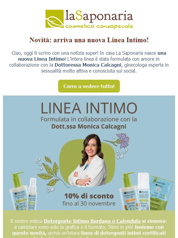 💚 Novità La Saponaria: arriva una nuova Linea Intimo!