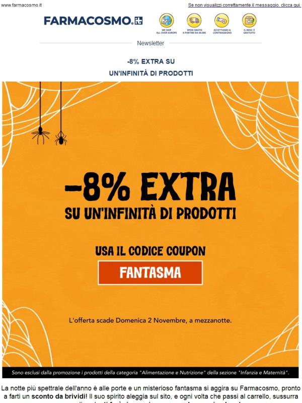 👻 Aprimi! C'è uno sconto speciale per Halloween!