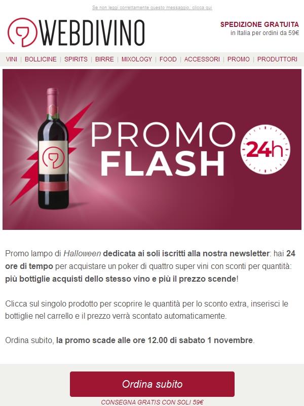 HalloWine Flash Sales 🎃 24 ore di sconti per quantità!