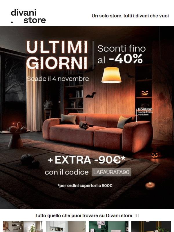 ⏰Ultimi giorni! Fino al -40% + 90 € di sconto con il codice LAPAURAFA90
