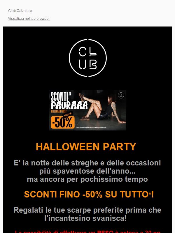 HALLOWEEN SALE 🎃 -50% solo per poche ore!