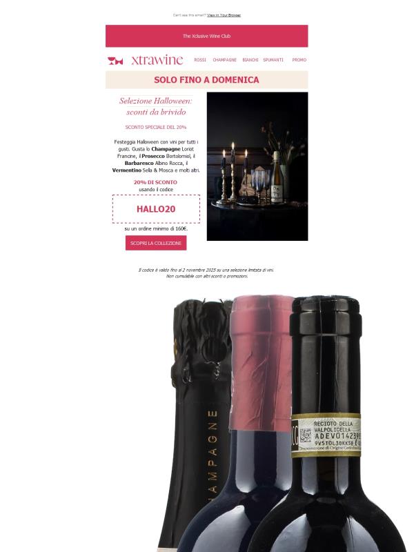 OFFERTA FLASH: 20% per Halloween