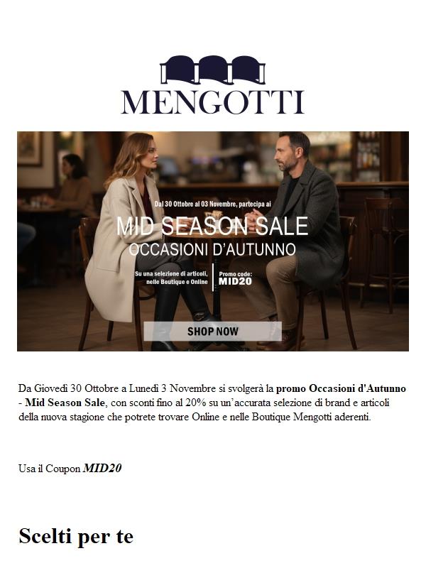 Mid Season Sale Occasioni d'autunno