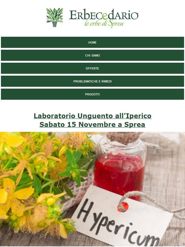 Jekoo,  🌿💛  Laboratorio Unguento all’Iperico Sabato 15 Novembre a Sprea
