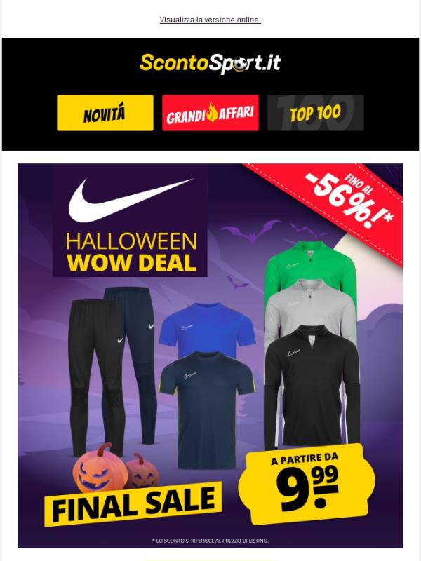 Nike Halloween WOW Saldi finali 🎃👻 A partire da 9,99 €!