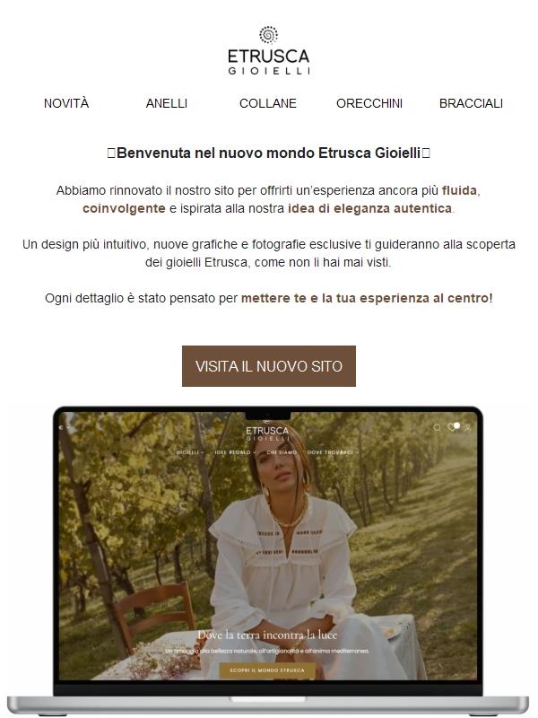 Nuovo look, stessa anima. Il nuovo sito Etrusca è online!💻✨