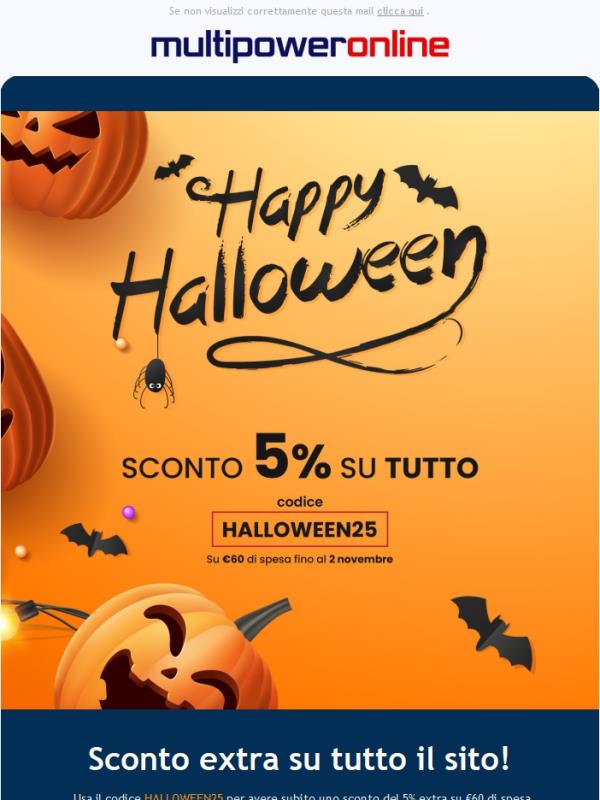 🎃👻5% EXTRA su TUTTO il sito!🕷️🕸️