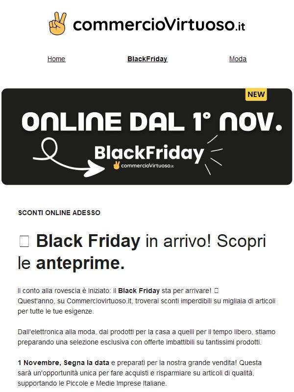 Il Black Friday sta arrivando! Preparati per grandi sconti ⚡