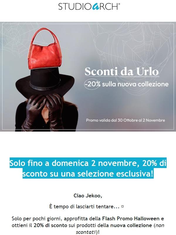 🎃 È iniziata la Flash Promo Halloween: -20% sulla nuova collezione!