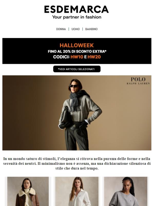 Halloweek ti veste di icone: Polo Ralph Lauren, Hunter e altro