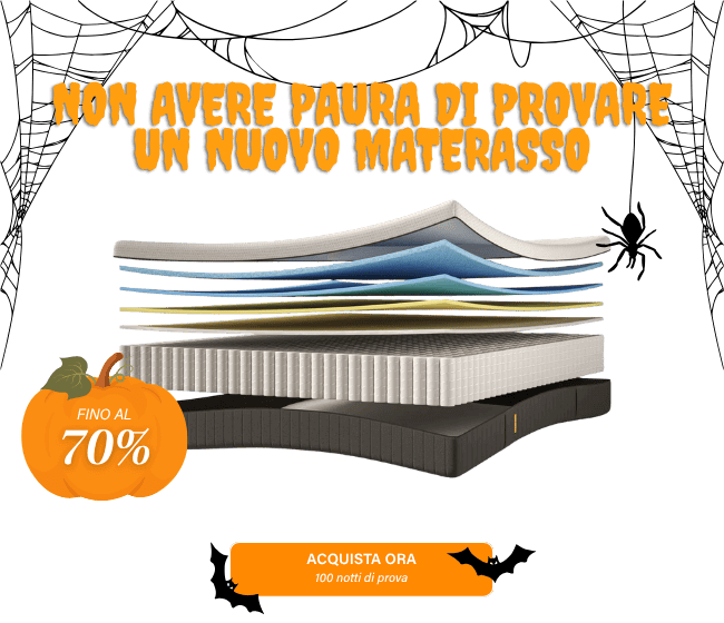 NON AVERE PAURA DI PROVARE UN NUOVO MATERASSO FINO AL 70% ACQUISTA ORA 100 notti di prova