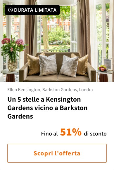 Un 5 stelle a Kensington Gardens vicino a Barkston Gardens