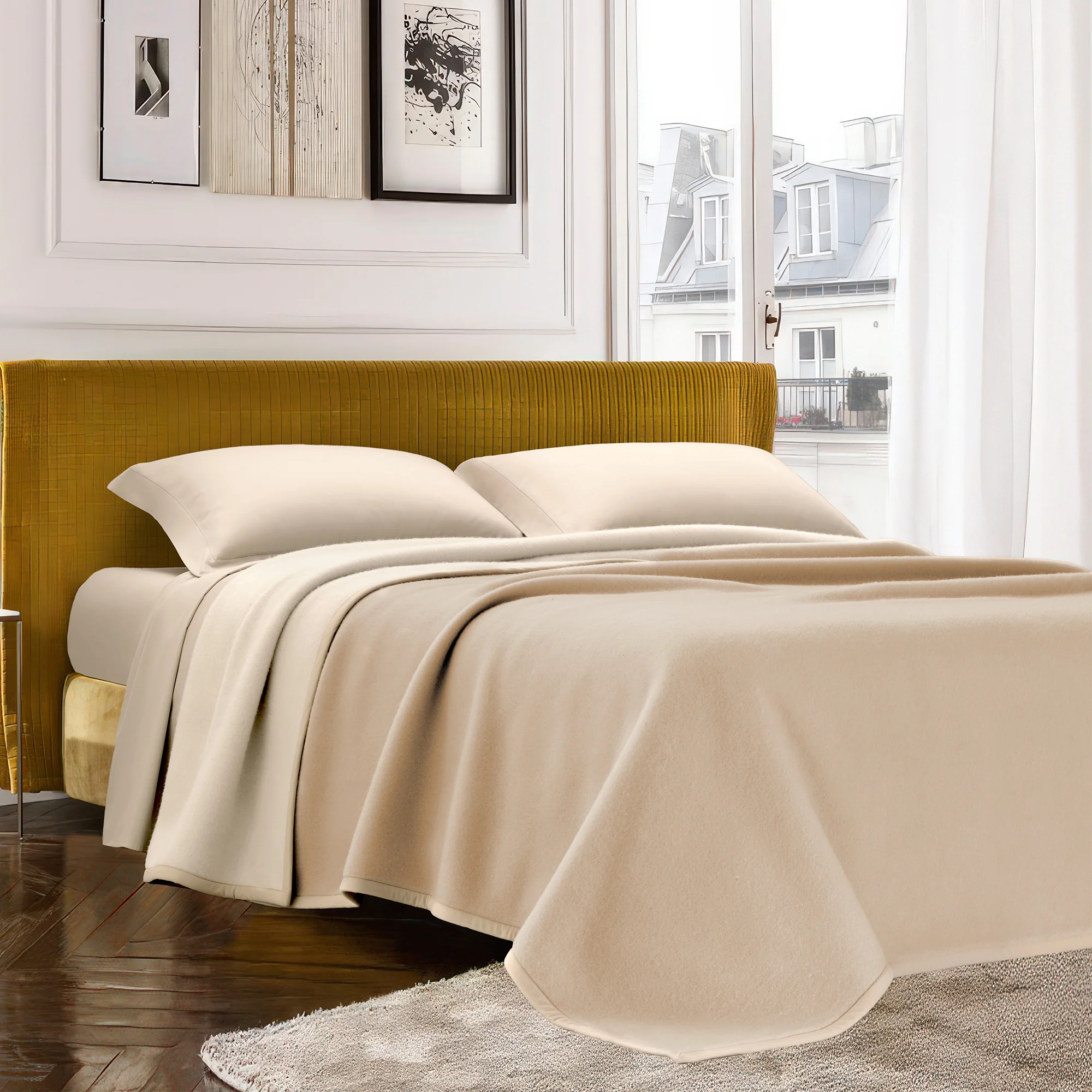 Image of Coperta in Pura Lana Vergine - <br><b>Aura