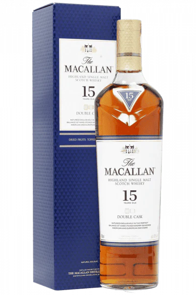 Image of Highland Single Malt Scotch Whisky 15 Years Old Double Cask - The Macallan (con astuccio)