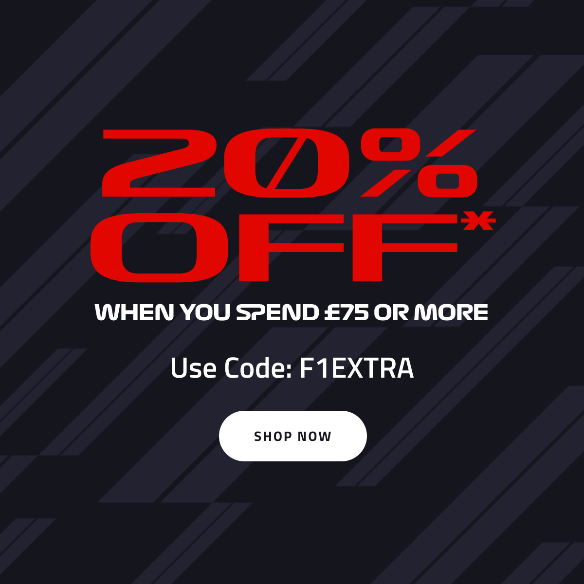 20% off when you spend £75 or more