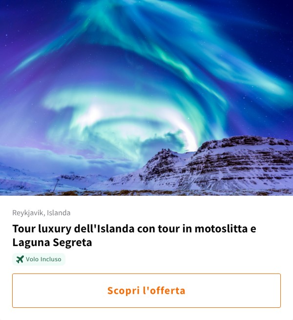 Tour luxury dell'Islanda con tour in motoslitta e Laguna Segreta